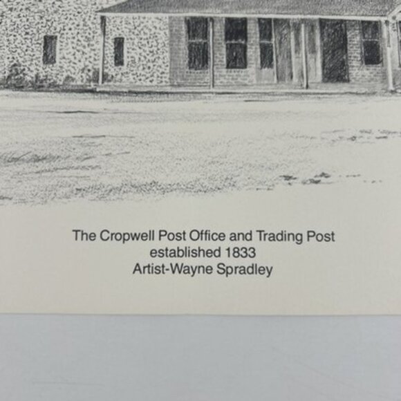 Wayne Spradley Set/2 Cropwell Baptist Church - Post Office Trading Post -Signed - Picture 5 of 16